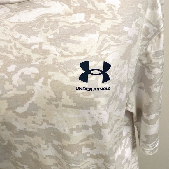 Under Armour Men’s ABC Camo Cream Taupe Crew Neck Short Sleeve Loose T-Shirt XXL - Picture 4 of 12